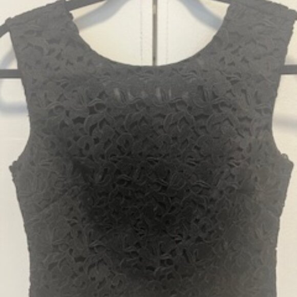 J.CREW COLLECTION Size 0 Guipure floral lace top BLACK E9787 NWT - Picture 4 of 5
